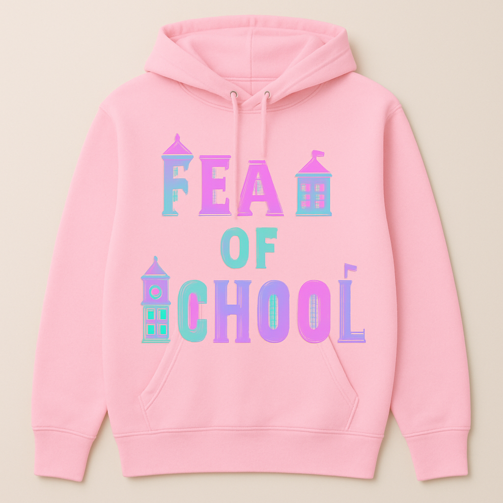 Pink Fear Of School Hoodie